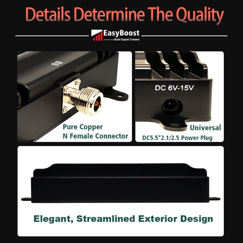 Cell Phone Signal Booster 3G 4G 5G Amplifier Band 2/4/5/12/13/17/25/66 FCC Approval For All the Carriers in USA And Canada